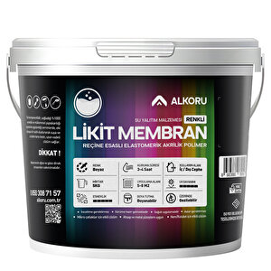 Alkoru 5 Kg Beyaz Likit Membran Renkli Reçine Esaslı Sıvı Su Yalıtım Malzemesi