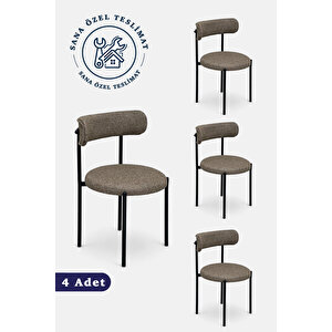 Elis Sandalye Takımı (4 Adet) – Kahverengi, Modern Ve Ergonomik Tasarım