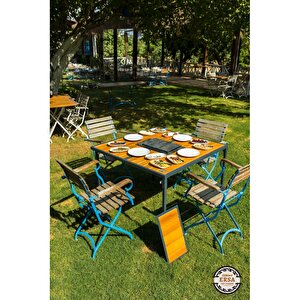 Katlanır Mangal Masası 100x100 Cm Kamp-karavan  Model