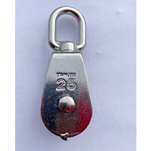 Paslanmaz Krom Tekli̇ Makara 25mm