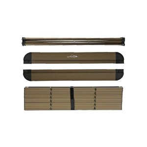 Yekoutdoor Katlanabilir Büyük Alüminyum Kamp Masası Ve 4 Kişilik Konforlu Kamp Sandalyesi Seti