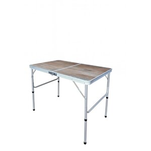 Modulbox Katlanabi̇li̇r Kamp Masasi, Alümi̇nyum, 60x90 Ölçü, Pi̇kni̇k Masasi, Ahşap Renk