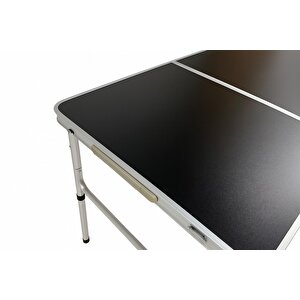 Modulbox Katlanabi̇li̇r Kamp Masasi, Alümi̇nyum, 60x60 Ölçü, Pi̇kni̇k Masasi, Si̇yah Renk