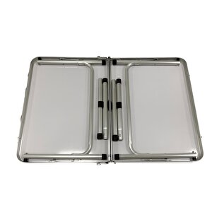 Modulbox Katlanabi̇li̇r Kamp Masasi, Alümi̇nyum, 60x90 Ölçü, Pi̇kni̇k Masasi, Si̇yah Renk