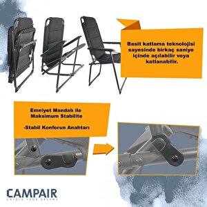 Yekoutdoor Katlanabilir Alüminyum Kamp Masası Ve 4 Kişilik Konforlu Kamp Sandalyesi Seti