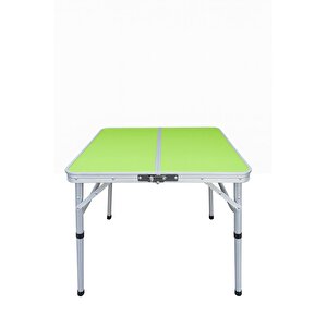 Modulbox Katlanabi̇li̇r, Kamp Masasi, Alümi̇nyum, 60x60 Ölçü, Pi̇kni̇k Masasi, Yeşi̇l Renk
