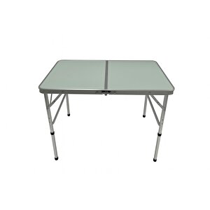 Katlanabi̇li̇r Kamp Masasi, Alümi̇nyum, 60x90 Cm Ölçü, Pi̇kni̇k Masasi, Açik Yeşi̇l