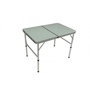 Modulbox Katlanabi̇li̇r Kamp Masasi, Alümi̇nyum, 60x90 Cm Ölçü, Pi̇kni̇k Masasi, Açik Yeşi̇l