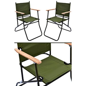 2 Adet 120 Kg Kapasiteli Katlanır Kamp Sandalyesi Ve 45 X 60 Kamp Sehpası-2-as-bey