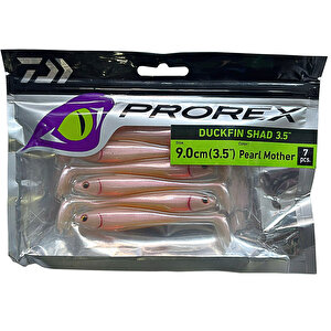 Daiwa Prorex Duckfin Shad 9cm 7 Adet Silikon Yem Pearl Mother