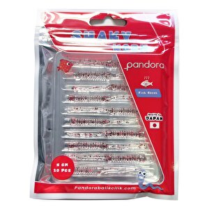 Shaky Worm 5cm 10 Adet Lrf Silikonu Red Berry