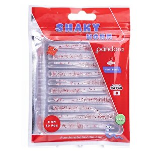 Shaky Worm 5cm 10 Adet Lrf Silikonu Red Berry
