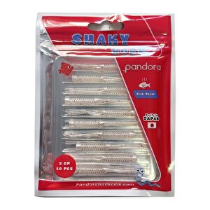 Shaky Worm 5cm 10 Adet Lrf Silikonu White Glitter