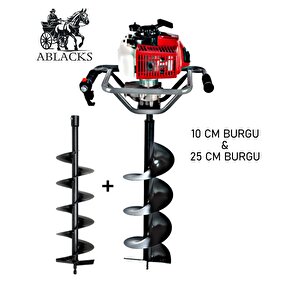 Toprak Burgu Makinesi 10 – 25 Cm Çift Burgulu