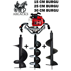 Toprak Burgu Makinesi 15 -20 – 25 Cm 3 Burgulu