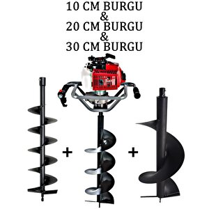 Toprak Burgu Makinesi 10 – 20 – 30 Cm 3 Burgulu