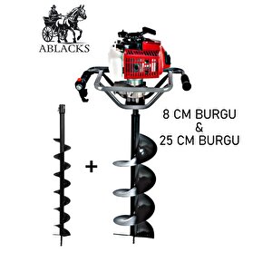 Toprak Burgu Makinesi 8 – 25 Cm Çift Burgulu