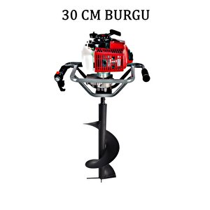 Toprak Burgu Makinesi 30 Cm Burgulu