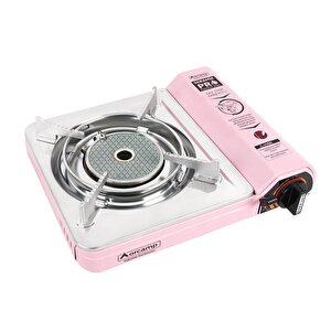 Seramik Pro Taşıma Çantalı Portatif Ocak Pembe + 6 Adet Kartuş