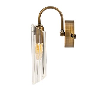 Kesik Cam Aplik, Antik Bronz