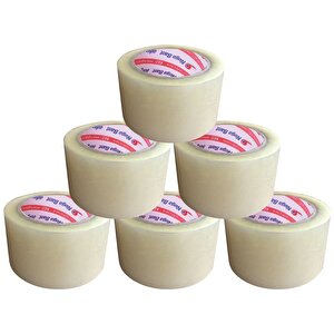 Geniş Koli Bandı | 6 ADET | 60mm.x100m,şeffaf-güçlü Ve Dayanıklı-hotmelt Yapışkanlı