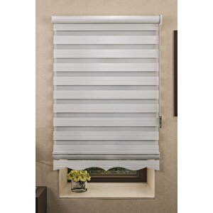 Zebra Beyaz Pliseli Etek Dilimli Kolay  Montaj 1. Kalite Kumaş 60x200 Cm