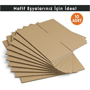 30x20x20 Cm Koli-kutu | 10 ADET | Hafif Eşya Kolisi Tek Oluklu 3mm Karton Kutu