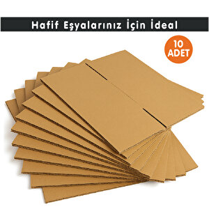 25x20x15 Cm Koli-kutu | 10 ADET | Hafif Eşya Kolisi Tek Oluklu 3mm Karton Kutu