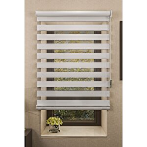 Zebra Beyaz Pliseli Düz Etek Dilimsiz  Kolay  Montaj 1. Kalite Kumaş 85x85 Cm 85x85 cm