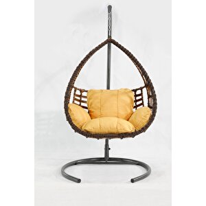 Rattan Örgü Damla Model Hamak Bahçe Salıncağı