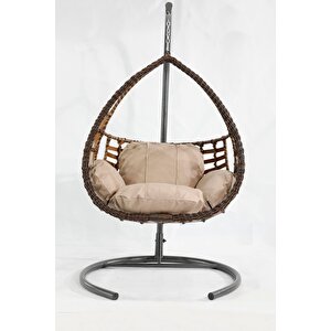 Rattan Örgü Damla Model Hamak Bahçe Salıncağı