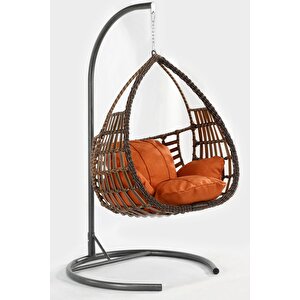 Rattan Örgü Damla Model Hamak Bahçe Salıncağı