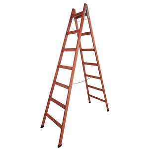 7 Basamakli Çi̇ft Çikişli Ahşap Merdi̇ven (yüksekli̇k 2.30 Mt)