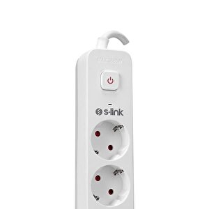 S-link Spg501s 1.5m 1.5mm 100% Bakır 750 Joule 5 Li Anahtarlı Akım Korumalı Priz