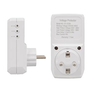 Vea Ve-22393 16a 3520w Tekli Dijital Göstergeli Akım Korumalı Priz