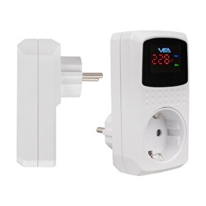 Vea Ve-22393 16a 3520w Tekli Dijital Göstergeli Akım Korumalı Priz