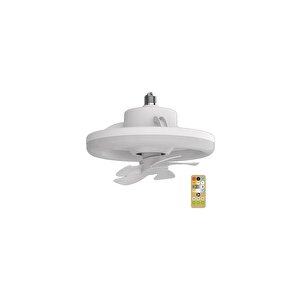 Fuji̇led 360 °dönen Tavan Vantilatörü Işık E27 Akıllı Fan Uzaktan Kumandalı 35w