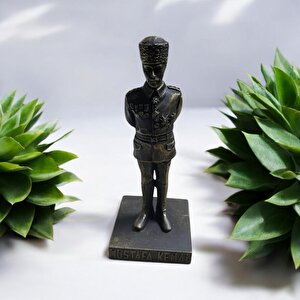 Mustafa Kemal Yazılı Atatürk Büstü - Bronz Görünümlü - Özel Tasarım Atatürk Biblosu