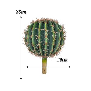 Yapay Çiçek Echinocactus Grusonii Altın Fıçı Kaktüs  25*25cm Cactüs  Sk4010
