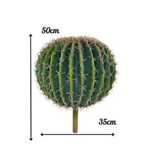 Yapay Çiçek Echinocactus Grusonii Altın Fıçı Kaktüs  35*35cm Cactüs  Sk4011