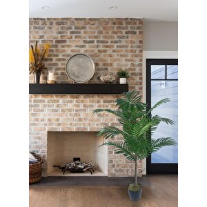 Yapay Ağaç Palmiye 12yaprak Areka Ağacı Siyah Saksıda Tek Gövdeli 120*70cm