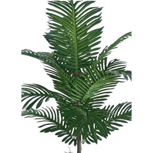Yapay Ağaç Palmiye 12yaprak Areka Ağacı Siyah Saksıda Tek Gövdeli 120*70cm