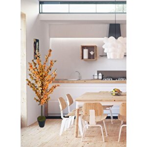 Yapay Ağaç Pastel Soft Tonlar 3 Renk Japon Kiraz Çiçeği Bahardalı Ağacı Sakura Çiçeği Çalılı 125cm