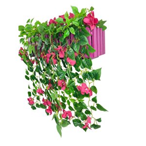 Yapay Çiçek Fuşya Begonvil Li Mor Çit Balkon Saksısı 55*35cm 70cm Sarkar