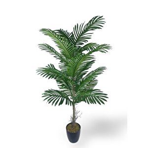 Yapay Ağaç Palmiye 16yaprak Areka Ağacı Siyah Saksıda Tek Gövdeli 150*70cm