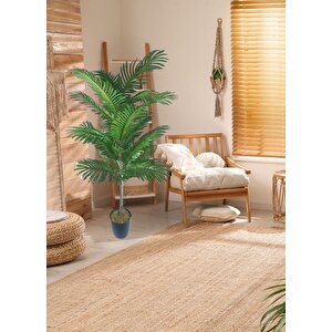Yapay Ağaç Palmiye 16yaprak Areka Ağacı Siyah Saksıda Tek Gövdeli 150*70cm