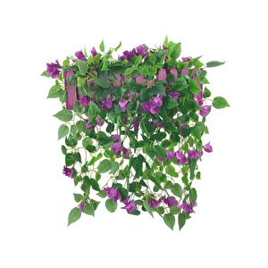 Yapay Çiçek Mor Begonvil Li Mor Çit Balkon Saksısı 55*35cm 70cm Sarkar