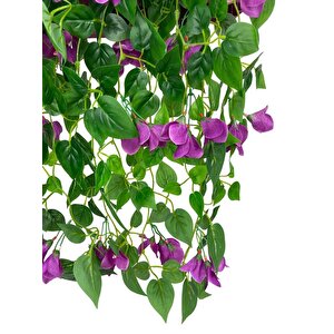 Yapay Çiçek Mor Begonvil Li Mor Çit Balkon Saksısı 55*35cm 70cm Sarkar