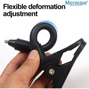 Microcase Kıskaç Tutacaklı 1/4 Vida Girişli Esnek Web Kamera Bebek Kamerası Tutucu - Al5013