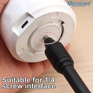 Microcase Kıskaç Tutacaklı 1/4 Vida Girişli Esnek Web Kamera Bebek Kamerası Tutucu - Al5013